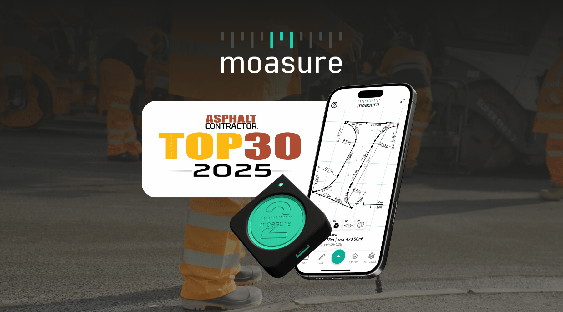 Moasure 2 PRO Named a 2025 Asphalt Contractor Top 30 Editor’s Choice Award Winner